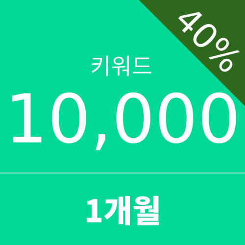 키워드10000 - 1개월 (40% 할인)